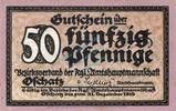 Kleingeld 1914-1922 50 Pf. Oschatz , Notgeld 50 Pfennig Schein unc-kfr. Ti.5425.05.06 , Sachsen o.D. Verkeh -