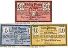 Kleingeld 1914-1922 3 Scheine kpl. Aurich , Notgeld Set mit 3 Scheinen unc-kfr. Ti.0270.10.10-12 Niedersachsen 1918 -