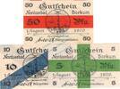 Kleingeld 1914-1922 3 Scheine kpl. Borkum , Notgeld Set mit 3 Scheinen unc-kfr. Ti.0845.05.15-17 Niedersachsen 1920 -