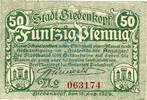 Kleingeld 1914-1922 50 Pf. Biedenkopf , Notgeld 50 Pfennig Schein unc-kfr. Ti.0610.05.06 , Hessen 1920 Verk -