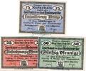 Kleingeld 1914-1922 3 Scheine kpl. Bodenwerder , Notgeld Set mit 3 Scheinen unc-kfr. Ti.0800.05.050-062 , Niedersac -