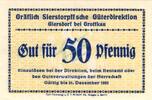 Kleingeld 1914-1922 50 Pf. Giersdorf , Notgeld 50 Pfennig Schein unc-kfr. Ti.2225.20.04 , Schlesien o.D. Ve -