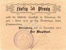 Kleingeld 1914-1922 50 Pf. Nörenberg , Notgeld 50 Pfennig -RRLL- unc-kfr. Ti.5145.05.25 , Pommern 1918 Verk -