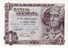 Spanien - Spain 1 Peseta Banknote Spanien , 1 Peseta Schein 1948 -Dama de Elche- unc-kfr WPM.135 -