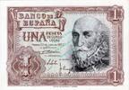 Spanien - Spain 1 Peseta Banknote Spanien , 1 Peseta Schein 1953 -Santa Cruz- unc-kfr WPM.144 -