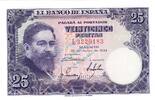 Spanien - Spain 25 Pesetas Banknote Spanien , 25 Pesetas Schein 1954 -Isaac Albeniz- unc-kfr WPM.147 -