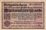 Inflation 1922/23 DE 100 Mk. Schwerin , Banknote 100 Mark Schein gbr. Müller 4210.1 , Mecklenburg 1922 Inflat -