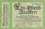 Wertbeständig 1923/24 DE 1 Pfund Zucker Stralsund , Banknote 1 Pfund Zucker Schein in gbr. Müller 4805.1 , MV 1923 -