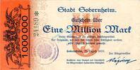 Inflation 1923 DE 1 Mio. Mk. Sobernheim , Banknote 1 Million Mark Schein F-kfr. Keller 4801.f Rheinland 1923 -