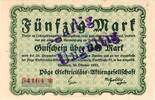 Inflation 1922/23 DE 50 Mk. Chemnitz , Banknote 50 Mark Schein unc-kfr.E Müller 785.9 , Sachsen 1922 Inflati -