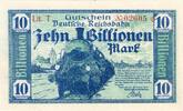 10 Billion Mk. 1923 Inflation 1923 DE Karlsruhe , Banknote 10 Billionen Mark Schein unc-kfr. Keller 2583.h Baden 1923 1-