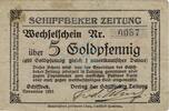 Wertbeständig 1923/24 DE 5 Gold Pf. Schiffbek , Banknote 5 Gold Pfennig Schein in gbr. Müller 4290.4 Schleswig 1923 -
