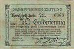 Wertbeständig 1923/24 DE 50 Gold Pf. Schiffbek , Banknote 50 Gold Pfennig Schein in gbr. Müller 4290.15 , Schleswig -