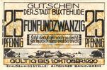 Kleingeld 1914-1922 25 Pf. Altona , Notgeld 25 Pfennig Schein unc-kfr. Ti.0080.05.25 , Schleswig o.D. Verke -