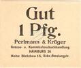 Kleingeld 1914-1922 1 Pf. Hamburg , Notgeld 1 Pfennig Schein unc-kfr. Ti.2765.375.01 , Hamburg o.D. Verkeh -