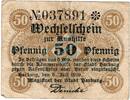 Kleingeld 1914-1922 50 Pf. Harburg , Notgeld 50 Pfennig Schein gbr. Ti.2805.30.05 , Niedersachsen 1919 Verk -