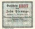 Kleingeld 1914-1922 10 Pf. Harburg , Notgeld 10 Pfennig Schein unc-kfr. Ti.2805.40.01 , Niedersachsen 1918 -