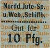 Kleingeld 1914-1922 10 Pf. Schiffbek , Notgeld 10 Pfennig Schein unc-kfr. Ti.6495.05.02 , Schleswig o.D. Ve -