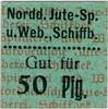 Kleingeld 1914-1922 50 Pf. Schiffbek , Notgeld 50 Pfennig Schein unc-kfr. Ti.6495.05.13 , Schleswig o.D. Ve -