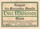 Inflation 1923 DE 3 Mio. Mk. Sande , Banknote 3 Millionen Mark Schein gbr. Keller 4700.c , Schleswig 1923 Inf -