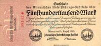 Inflation 1923 DE 500.000 Mk. Altona , Banknote 500.000 Mark Schein gbr. Keller 81.c , Schleswig 1923 Inflatio -