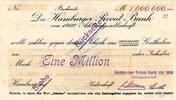 Inflation 1923 DE 1 Mio. Mk. Hamburg , Banknote 1 Million Mark Scheck gbr. Keller 2120.a , Hamburg o.D. Infla -