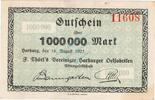 Inflation 1923 DE 1 Mio. Mk. Harburg , Banknote 1 Million Mark Schein L-gbr. Keller 2212.b Niedersachsen 1923 -