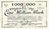 Inflation 1923 DE 1 Mio. Mk. Recklinghausen , Banknote 1 Million Mark Schein gbr. Keller 4465.b , NRW 1923 -