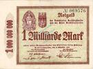 Inflation 1923 DE 1 Mia. Mk. Recklinghausen , Banknote 1 Milliarde Mark Schein unc-kfr. Keller 4459 Westfalen -