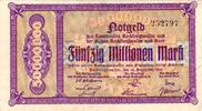 Inflation 1923 DE 50 Mio. Mk. Recklinghausen , Banknote 50 Millionen Mark Schein gbr. Keller 4460.g Westfalen -