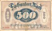 Inflation 1922/23 DE 500 Mk. Remscheid , Banknote 500 Mark Schein gbr. Müller 3705.1 , Rheinland 1922 Inflati -