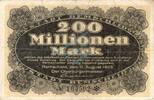Inflation 1923 DE 200 Mio. Mk. Remscheid , Banknote 200 Millionen Mark Schein gbr. Keller 4515.c Rheinland 1923 -