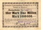 Inflation 1923 DE 1 Mio. Mk. Reisholz , Banknote 1 Million Mark Schein gbr. Keller 4506.a , Rheinland 1923 In -