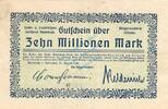 Inflation 1923 DE 10 Mio. Mk. Rheinbach , Banknote 10 Millionen Mark Schein gbr-. Keller 4551.a Rheinland 1923 -