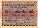 Inflation 1923 DE 500.000 Mk. Rheinhausen , Banknote 500.000 Mark unc-kfr. Keller 4558.b , Rheinland 1923 Infl -