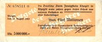 Inflation 1923 DE 5 Mio. Mk. Rheydt , Banknote 5 Millionen Mark Scheck gbr. Keller 4563.f , Rheinland 1923 -