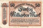 Inflation 1923 DE 50 Mia. Mk. Rheydt , Banknote 50 Milliarden Mark Schein gbr-. Keller 4561.u , Rheinland 1923 -