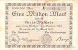 Inflation 1923 DE 1 Mio. Mk. Meschede , Banknote 1 Million Mark Schein gbr. Keller 3527.a , Westfalen 1923 In -