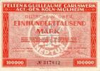 100.000 Mk. 1923 Inflation 1923 DE Köln , Banknote 100.000 Mark Schein unc-kfr. Keller 2735.b , Rheinland 1923 Infl 1 bis 1-