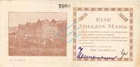 Inflation 1923 DE 1 Mio. Mk. Attendorn , Banknote 1 Million Mark Schein gbr. Keller 171.a7 , Westfalen 1923 -