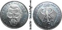 Bundesrepublik Deutschland 2 Mk. 2 Mark Kursmmünze 1990 J -BRD Ludwig Erhard- ss-vz , J.445 -0683- -