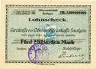 Inflation 1923 DE 5 Mia. Mk. Saulgau , Banknote 5 Milliarden Mark Scheck gbr. Keller 4721.i Württemberg 1923 -