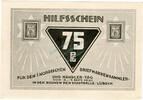 Serienscheine DE 75 Pf. Nr.5 1921 L&uuml;beck , Notgeld 75 Pfennig Schein Nr.... 36,00 EUR  zzgl. 3,99 EUR Versand