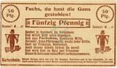 Serienscheine DE 50 Pf. o.D. (1922) Hamburg , Notgeld 50 Pfennig -Fuchsb... 34,99 EUR  zzgl. 3,99 EUR Versand