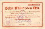 Inflation 1923 DE 10 Mia. Mk. 1923 Nieder Hermsdorf , Banknote 10 Millia... 14,90 EUR  zzgl. 4,99 EUR Versand