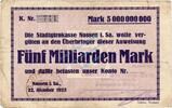 Inflation 1923 DE 5 Mia. Mk. 1923 Nossen , Banknote 5 Milliarden Mark Sc... 49,90 EUR  zzgl. 3,99 EUR Versand