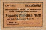Inflation 1923 DE 20 Mio. Mk. 1923 Nossen , Banknote 20 Millionen Mark S... 19,90 EUR  zzgl. 4,49 EUR Versand