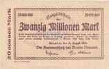 Inflation 1923 DE 20 Mio. Mk. 1923 Neuwied , Banknote 20 Millionen Mark ... 24,90 EUR  zzgl. 4,49 EUR Versand