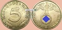 Drittes Reich 5 Pf. 1936 A 5 Pfennig M&uuml;nze Drittes Reich 1936 A -Berlin-... 72,95 EUR  zzgl. 3,49 EUR Versand