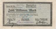 Inflation 1923 DE 2 Mio. Mk. 1923 Uedem-Keppeln , 2 Millionen Mark Schei... 84,95 EUR  zzgl. 3,49 EUR Versand